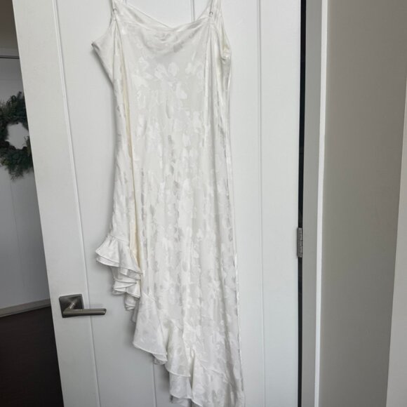 BHLDN Cowel Neck Asymmetrical Flounce Hem Dress - Picture 6 of 7